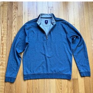 Johnnie-O Sully men’s 1/4 zip large  blue cotton
